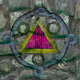 A mysterious symbol is found on a stone wall.